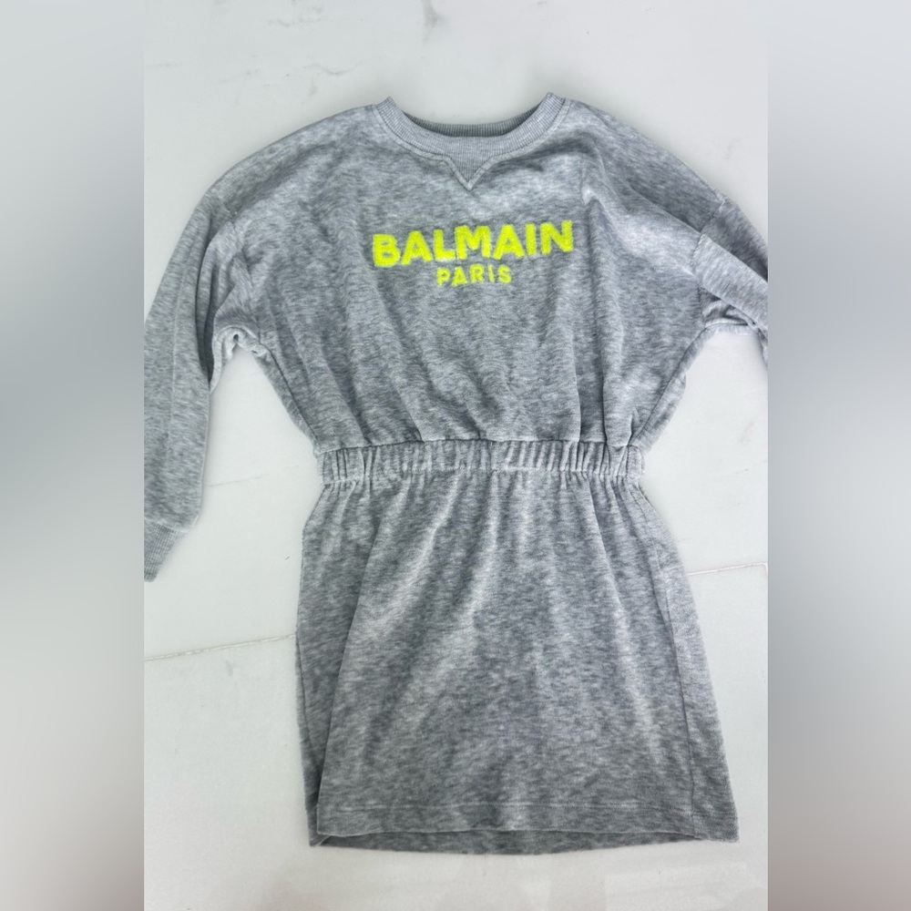 Girls Balmain dress with sequins